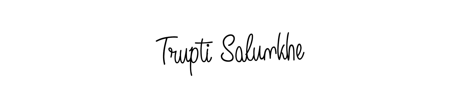 Trupti Salunkhe stylish signature style. Best Handwritten Sign (Angelique-Rose-font-FFP) for my name. Handwritten Signature Collection Ideas for my name Trupti Salunkhe. Trupti Salunkhe signature style 5 images and pictures png