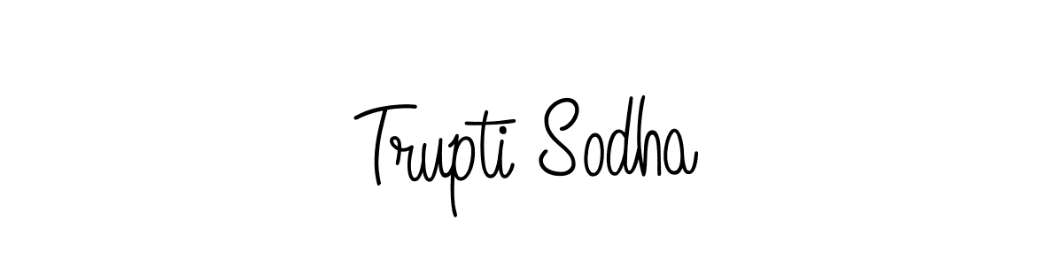 Make a beautiful signature design for name Trupti Sodha. With this signature (Angelique-Rose-font-FFP) style, you can create a handwritten signature for free. Trupti Sodha signature style 5 images and pictures png
