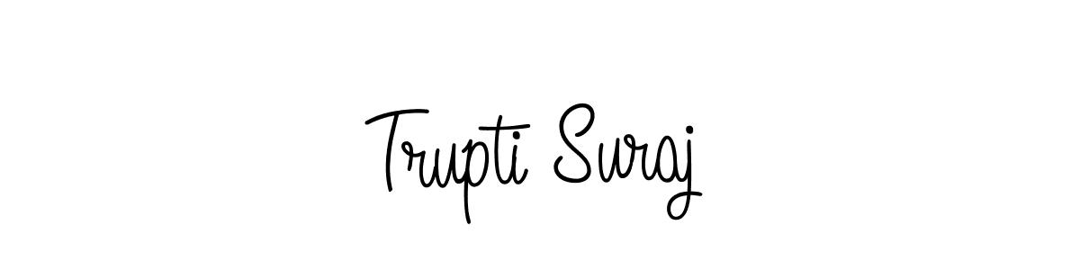 Check out images of Autograph of Trupti Suraj name. Actor Trupti Suraj Signature Style. Angelique-Rose-font-FFP is a professional sign style online. Trupti Suraj signature style 5 images and pictures png