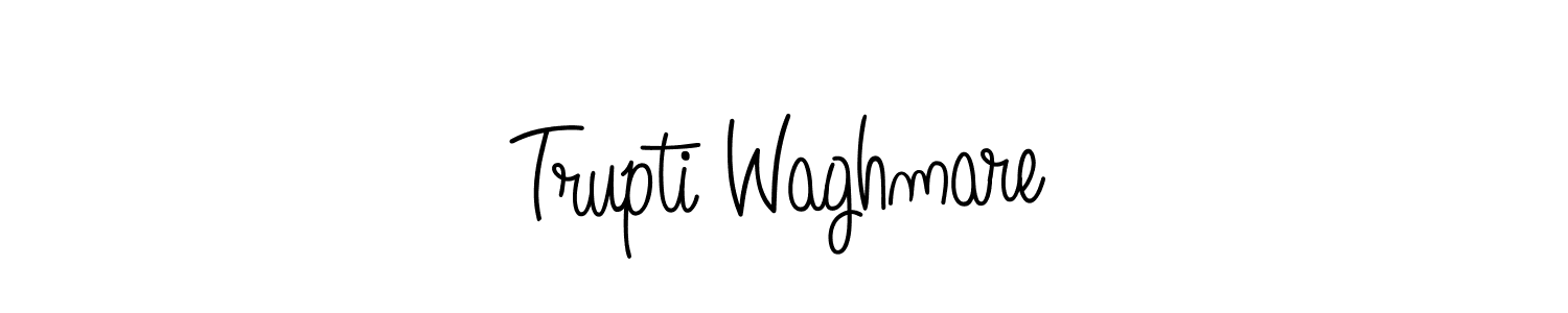 Make a beautiful signature design for name Trupti Waghmare. With this signature (Angelique-Rose-font-FFP) style, you can create a handwritten signature for free. Trupti Waghmare signature style 5 images and pictures png