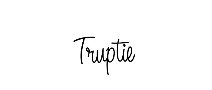 Make a beautiful signature design for name Truptie. With this signature (Angelique-Rose-font-FFP) style, you can create a handwritten signature for free. Truptie signature style 5 images and pictures png