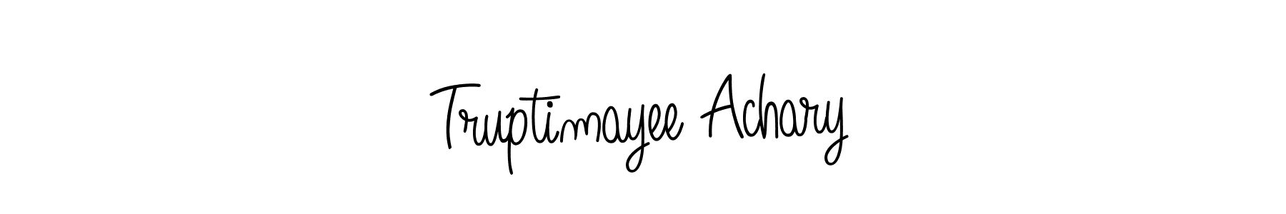 Also You can easily find your signature by using the search form. We will create Truptimayee Achary name handwritten signature images for you free of cost using Angelique-Rose-font-FFP sign style. Truptimayee Achary signature style 5 images and pictures png