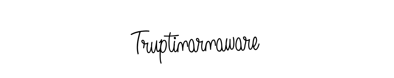 Design your own signature with our free online signature maker. With this signature software, you can create a handwritten (Angelique-Rose-font-FFP) signature for name Truptinarnaware. Truptinarnaware signature style 5 images and pictures png