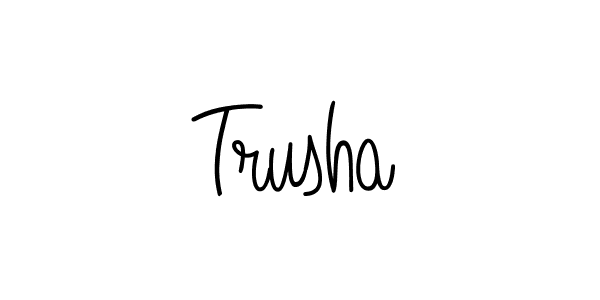 The best way (Angelique-Rose-font-FFP) to make a short signature is to pick only two or three words in your name. The name Trusha include a total of six letters. For converting this name. Trusha signature style 5 images and pictures png