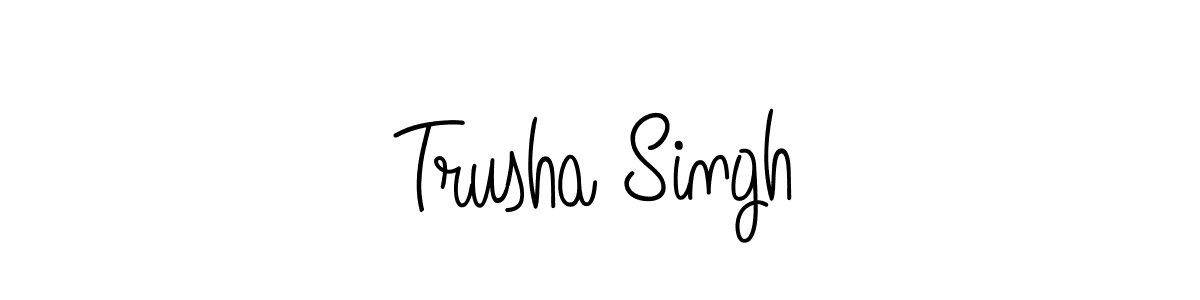 Create a beautiful signature design for name Trusha Singh. With this signature (Angelique-Rose-font-FFP) fonts, you can make a handwritten signature for free. Trusha Singh signature style 5 images and pictures png