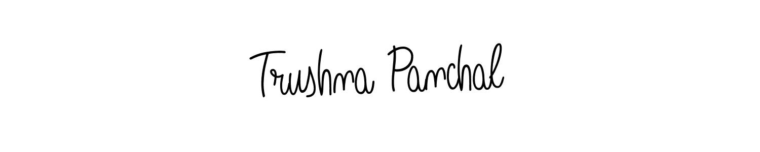 Trushna Panchal stylish signature style. Best Handwritten Sign (Angelique-Rose-font-FFP) for my name. Handwritten Signature Collection Ideas for my name Trushna Panchal. Trushna Panchal signature style 5 images and pictures png