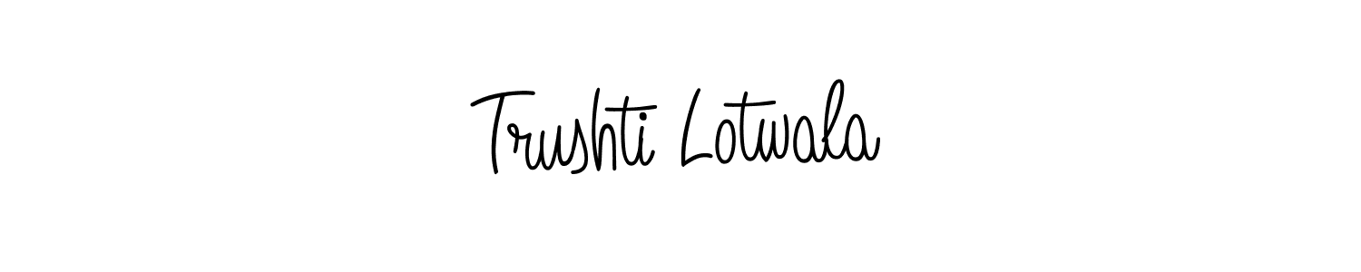 Also You can easily find your signature by using the search form. We will create Trushti Lotwala name handwritten signature images for you free of cost using Angelique-Rose-font-FFP sign style. Trushti Lotwala signature style 5 images and pictures png