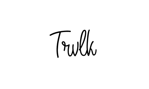 How to make Trvlk signature? Angelique-Rose-font-FFP is a professional autograph style. Create handwritten signature for Trvlk name. Trvlk signature style 5 images and pictures png