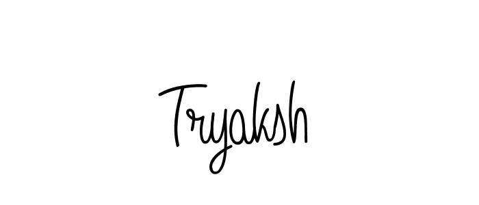 How to make Tryaksh name signature. Use Angelique-Rose-font-FFP style for creating short signs online. This is the latest handwritten sign. Tryaksh signature style 5 images and pictures png