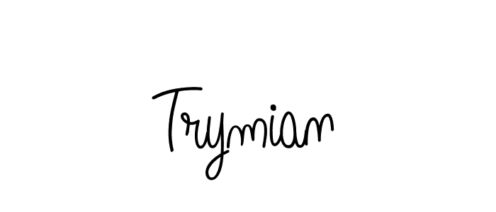 How to make Trymian name signature. Use Angelique-Rose-font-FFP style for creating short signs online. This is the latest handwritten sign. Trymian signature style 5 images and pictures png