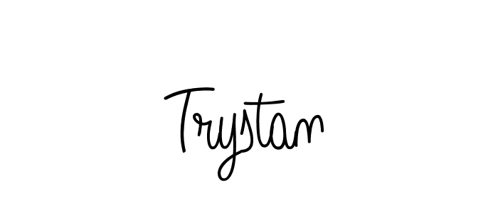 You should practise on your own different ways (Angelique-Rose-font-FFP) to write your name (Trystan) in signature. don't let someone else do it for you. Trystan signature style 5 images and pictures png