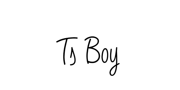 Ts Boy stylish signature style. Best Handwritten Sign (Angelique-Rose-font-FFP) for my name. Handwritten Signature Collection Ideas for my name Ts Boy. Ts Boy signature style 5 images and pictures png