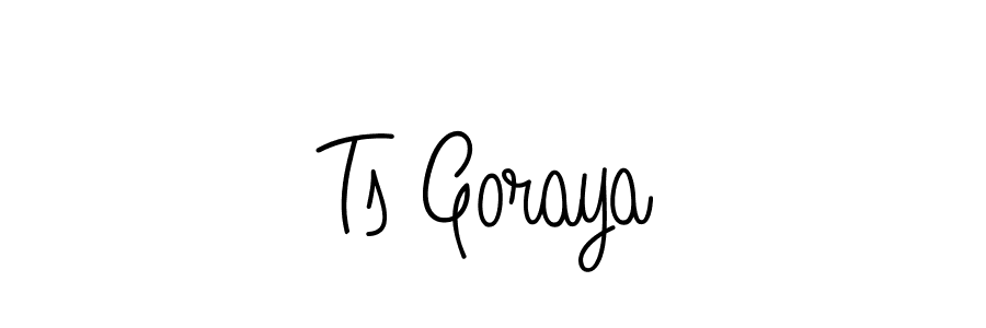 Create a beautiful signature design for name Ts Goraya. With this signature (Angelique-Rose-font-FFP) fonts, you can make a handwritten signature for free. Ts Goraya signature style 5 images and pictures png