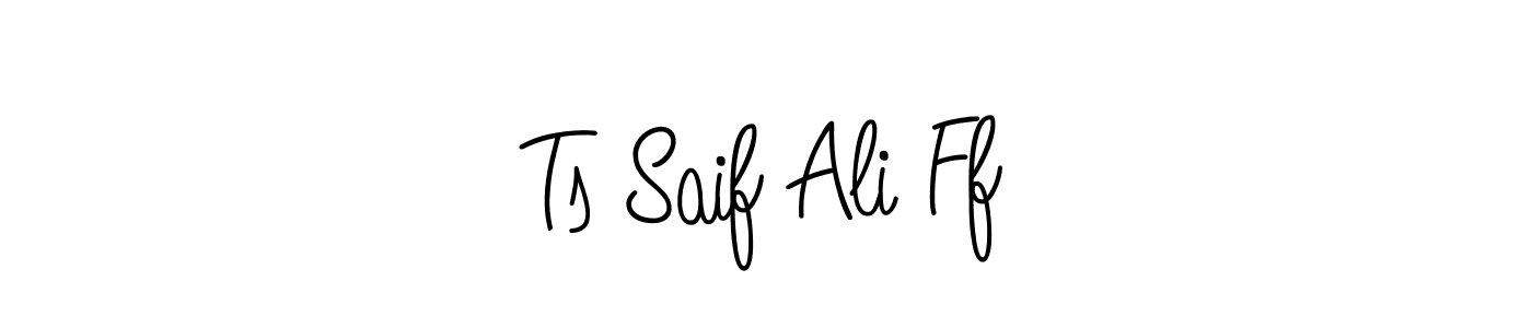 How to Draw Ts Saif Ali Ff signature style? Angelique-Rose-font-FFP is a latest design signature styles for name Ts Saif Ali Ff. Ts Saif Ali Ff signature style 5 images and pictures png