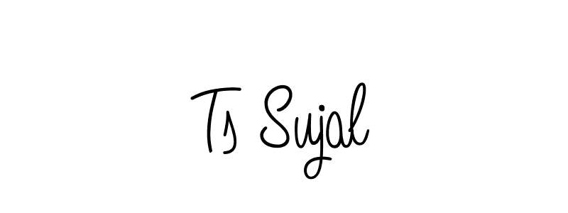 Design your own signature with our free online signature maker. With this signature software, you can create a handwritten (Angelique-Rose-font-FFP) signature for name Ts Sujal. Ts Sujal signature style 5 images and pictures png