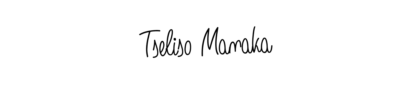 Make a beautiful signature design for name Tseliso Manaka. With this signature (Angelique-Rose-font-FFP) style, you can create a handwritten signature for free. Tseliso Manaka signature style 5 images and pictures png