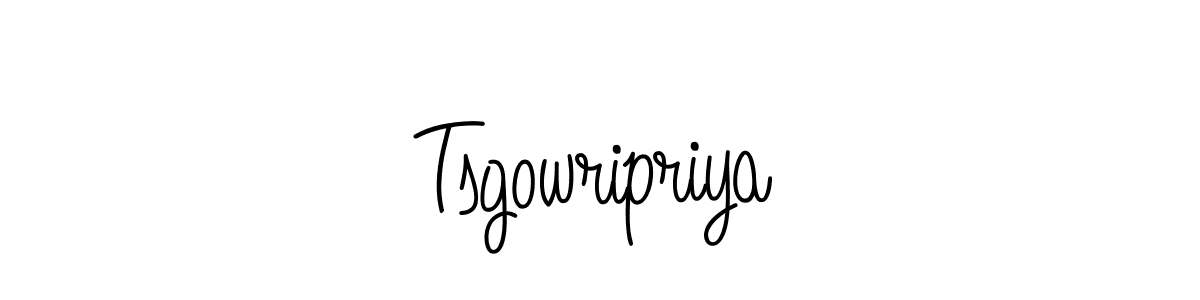 Tsgowripriya stylish signature style. Best Handwritten Sign (Angelique-Rose-font-FFP) for my name. Handwritten Signature Collection Ideas for my name Tsgowripriya. Tsgowripriya signature style 5 images and pictures png