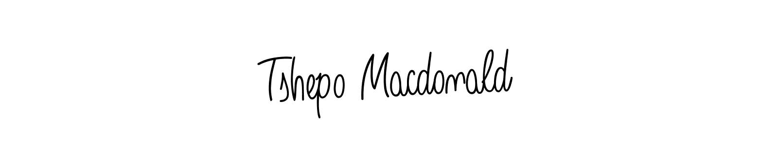 The best way (Angelique-Rose-font-FFP) to make a short signature is to pick only two or three words in your name. The name Tshepo Macdonald include a total of six letters. For converting this name. Tshepo Macdonald signature style 5 images and pictures png