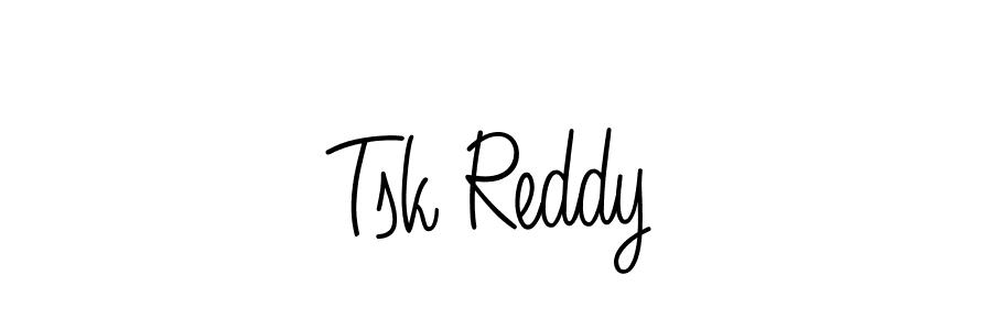 Tsk Reddy stylish signature style. Best Handwritten Sign (Angelique-Rose-font-FFP) for my name. Handwritten Signature Collection Ideas for my name Tsk Reddy. Tsk Reddy signature style 5 images and pictures png