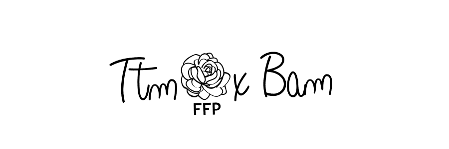 The best way (Angelique-Rose-font-FFP) to make a short signature is to pick only two or three words in your name. The name Ttm1x Bam include a total of six letters. For converting this name. Ttm1x Bam signature style 5 images and pictures png