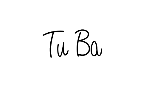 Make a beautiful signature design for name Tu Ba. With this signature (Angelique-Rose-font-FFP) style, you can create a handwritten signature for free. Tu Ba signature style 5 images and pictures png