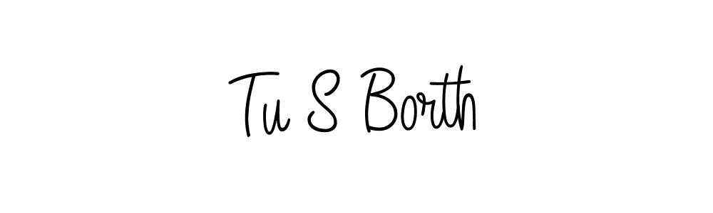Use a signature maker to create a handwritten signature online. With this signature software, you can design (Angelique-Rose-font-FFP) your own signature for name Tu S Borth. Tu S Borth signature style 5 images and pictures png