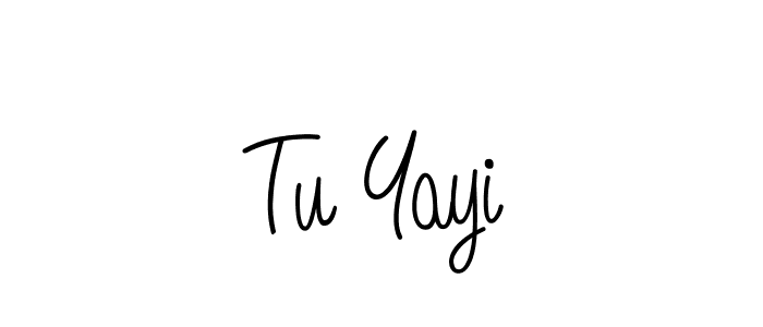 Create a beautiful signature design for name Tu Yayi. With this signature (Angelique-Rose-font-FFP) fonts, you can make a handwritten signature for free. Tu Yayi signature style 5 images and pictures png