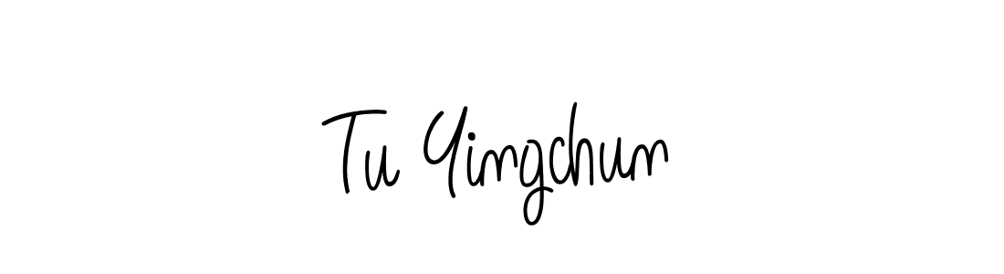 Make a beautiful signature design for name Tu Yingchun. With this signature (Angelique-Rose-font-FFP) style, you can create a handwritten signature for free. Tu Yingchun signature style 5 images and pictures png