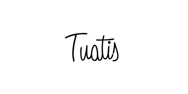 Make a beautiful signature design for name Tuatis. With this signature (Angelique-Rose-font-FFP) style, you can create a handwritten signature for free. Tuatis signature style 5 images and pictures png