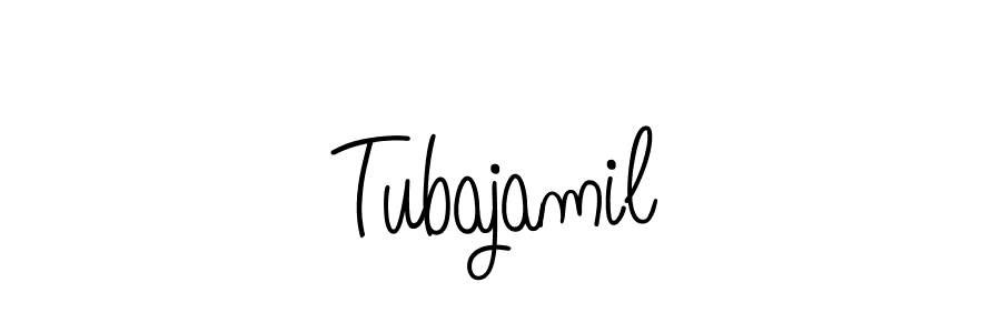Make a beautiful signature design for name Tubajamil. With this signature (Angelique-Rose-font-FFP) style, you can create a handwritten signature for free. Tubajamil signature style 5 images and pictures png
