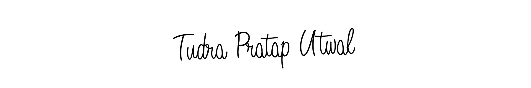 Make a beautiful signature design for name Tudra Pratap Utwal. With this signature (Angelique-Rose-font-FFP) style, you can create a handwritten signature for free. Tudra Pratap Utwal signature style 5 images and pictures png