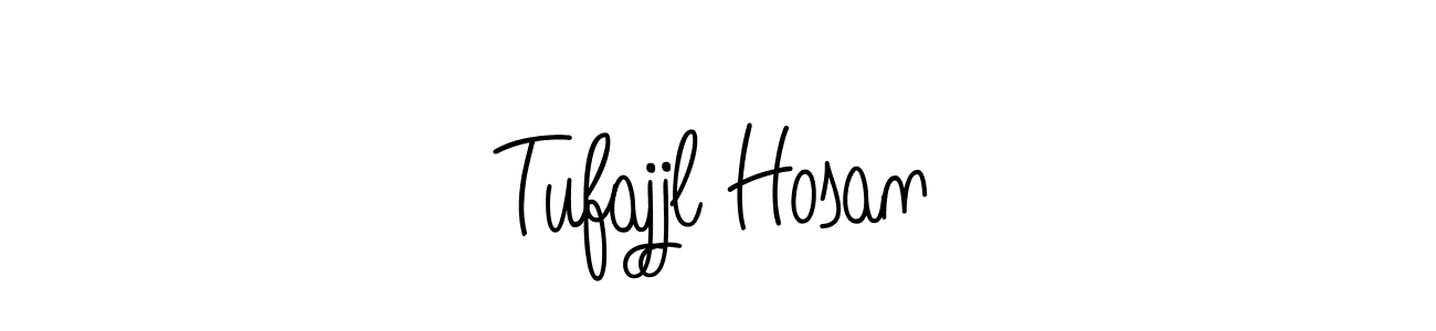 Create a beautiful signature design for name Tufajjl Hosan. With this signature (Angelique-Rose-font-FFP) fonts, you can make a handwritten signature for free. Tufajjl Hosan signature style 5 images and pictures png