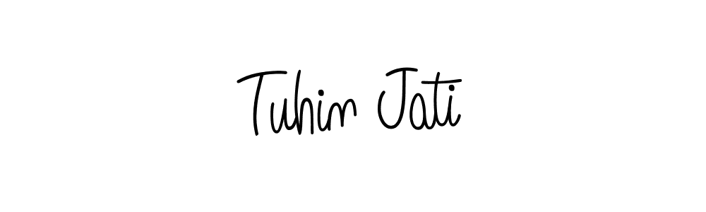 How to Draw Tuhin Jati signature style? Angelique-Rose-font-FFP is a latest design signature styles for name Tuhin Jati. Tuhin Jati signature style 5 images and pictures png