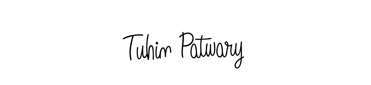 You should practise on your own different ways (Angelique-Rose-font-FFP) to write your name (Tuhin Patwary) in signature. don't let someone else do it for you. Tuhin Patwary signature style 5 images and pictures png