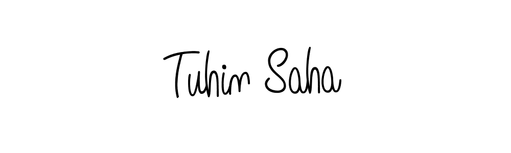 How to make Tuhin Saha name signature. Use Angelique-Rose-font-FFP style for creating short signs online. This is the latest handwritten sign. Tuhin Saha signature style 5 images and pictures png