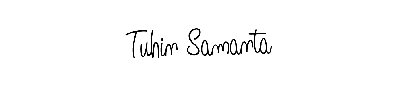 How to make Tuhin Samanta signature? Angelique-Rose-font-FFP is a professional autograph style. Create handwritten signature for Tuhin Samanta name. Tuhin Samanta signature style 5 images and pictures png