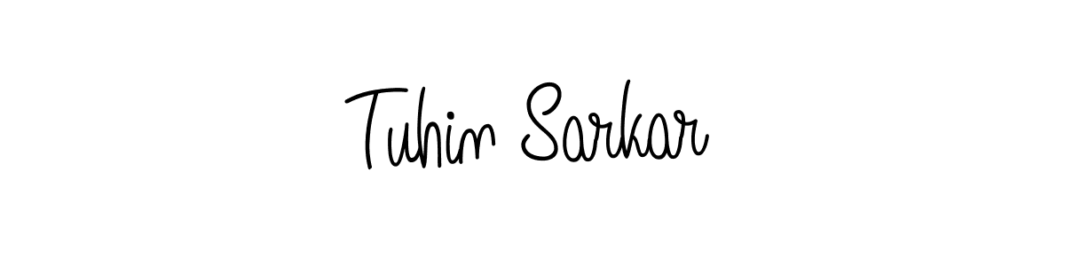 Design your own signature with our free online signature maker. With this signature software, you can create a handwritten (Angelique-Rose-font-FFP) signature for name Tuhin Sarkar. Tuhin Sarkar signature style 5 images and pictures png