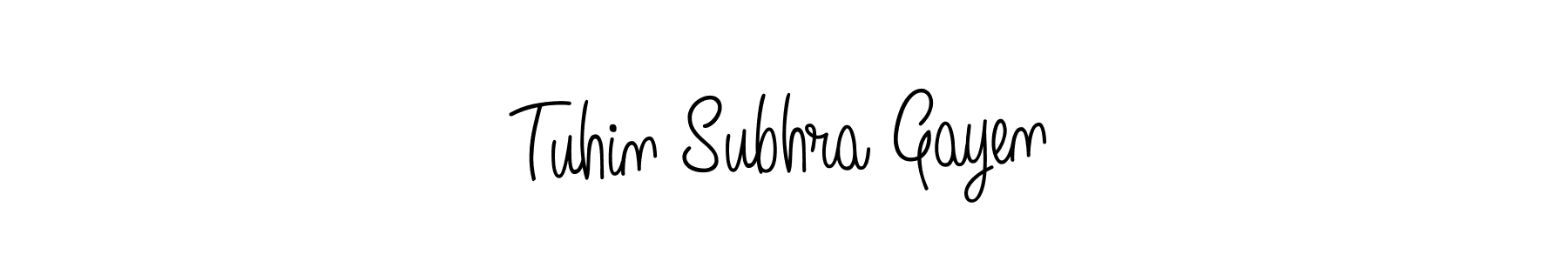 How to make Tuhin Subhra Gayen signature? Angelique-Rose-font-FFP is a professional autograph style. Create handwritten signature for Tuhin Subhra Gayen name. Tuhin Subhra Gayen signature style 5 images and pictures png