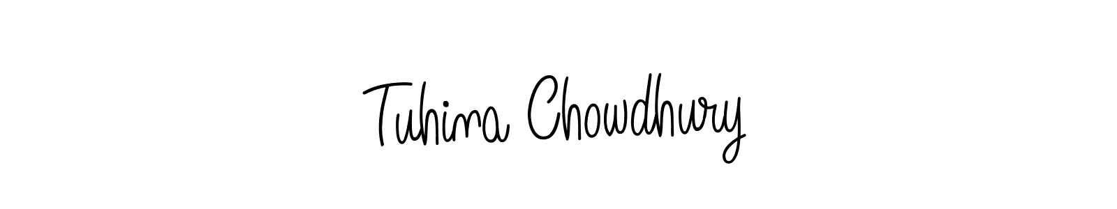 How to make Tuhina Chowdhury name signature. Use Angelique-Rose-font-FFP style for creating short signs online. This is the latest handwritten sign. Tuhina Chowdhury signature style 5 images and pictures png