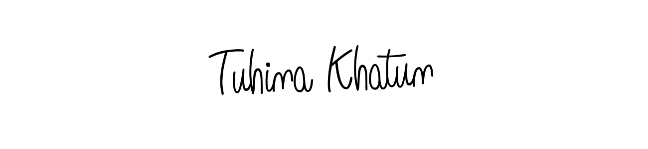 How to make Tuhina Khatun signature? Angelique-Rose-font-FFP is a professional autograph style. Create handwritten signature for Tuhina Khatun name. Tuhina Khatun signature style 5 images and pictures png