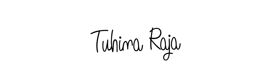 You should practise on your own different ways (Angelique-Rose-font-FFP) to write your name (Tuhina Raja) in signature. don't let someone else do it for you. Tuhina Raja signature style 5 images and pictures png