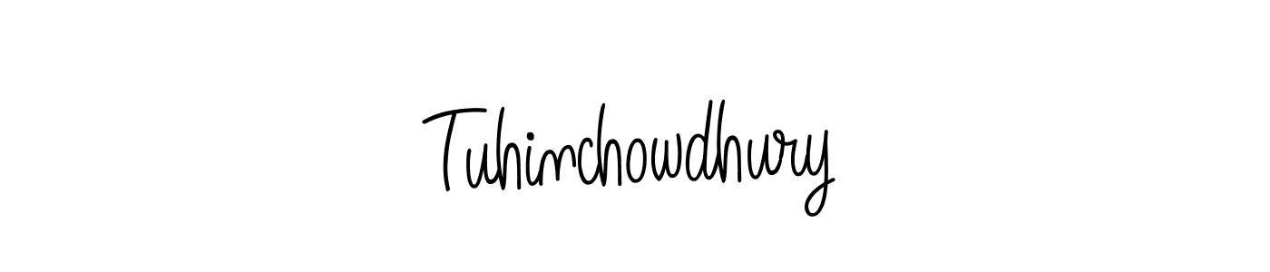You should practise on your own different ways (Angelique-Rose-font-FFP) to write your name (Tuhinchowdhury) in signature. don't let someone else do it for you. Tuhinchowdhury signature style 5 images and pictures png
