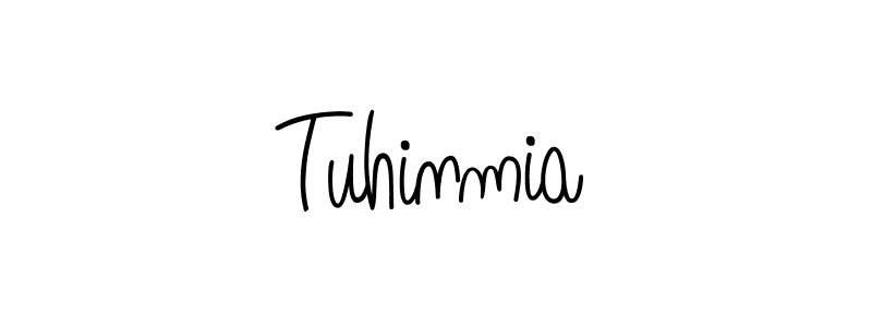 Tuhinmia stylish signature style. Best Handwritten Sign (Angelique-Rose-font-FFP) for my name. Handwritten Signature Collection Ideas for my name Tuhinmia. Tuhinmia signature style 5 images and pictures png