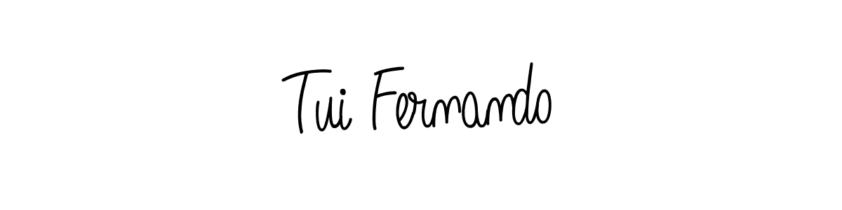 Use a signature maker to create a handwritten signature online. With this signature software, you can design (Angelique-Rose-font-FFP) your own signature for name Tui Fernando. Tui Fernando signature style 5 images and pictures png