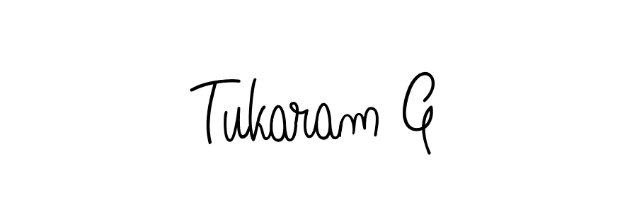 You should practise on your own different ways (Angelique-Rose-font-FFP) to write your name (Tukaram G) in signature. don't let someone else do it for you. Tukaram G signature style 5 images and pictures png