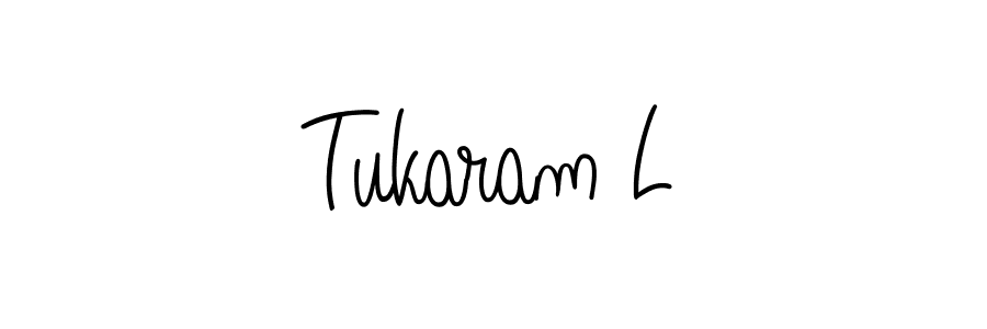 Make a beautiful signature design for name Tukaram L. With this signature (Angelique-Rose-font-FFP) style, you can create a handwritten signature for free. Tukaram L signature style 5 images and pictures png