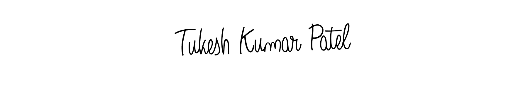 How to make Tukesh Kumar Patel name signature. Use Angelique-Rose-font-FFP style for creating short signs online. This is the latest handwritten sign. Tukesh Kumar Patel signature style 5 images and pictures png