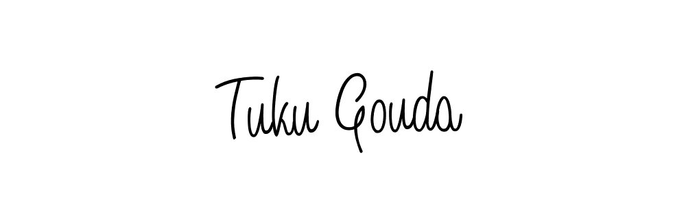 Use a signature maker to create a handwritten signature online. With this signature software, you can design (Angelique-Rose-font-FFP) your own signature for name Tuku Gouda. Tuku Gouda signature style 5 images and pictures png