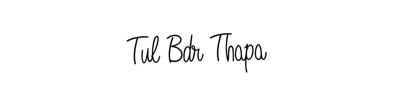 Make a beautiful signature design for name Tul Bdr Thapa. With this signature (Angelique-Rose-font-FFP) style, you can create a handwritten signature for free. Tul Bdr Thapa signature style 5 images and pictures png