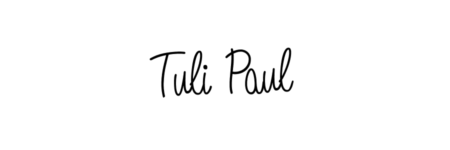 How to make Tuli Paul signature? Angelique-Rose-font-FFP is a professional autograph style. Create handwritten signature for Tuli Paul name. Tuli Paul signature style 5 images and pictures png